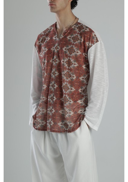 Etnik Desenli Yazlık Sweat