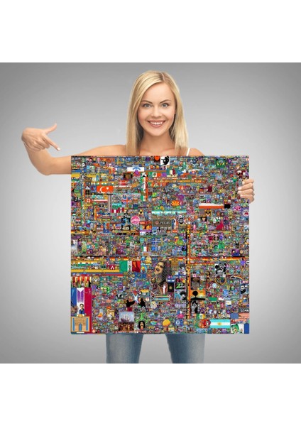 - Reddit R/place Kanvas Tablo, Elraenn Twitch Kanvas Tablo, Reddit Savunma Hattı Kanvas TABLO-5173 modelleri
