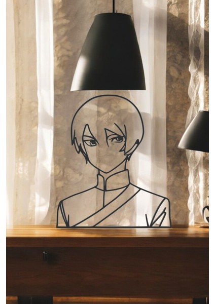 Anime Line Art Figür - Minimalist Dekor & Koleksiyon, Ev Dekoru, 3D Baskı
