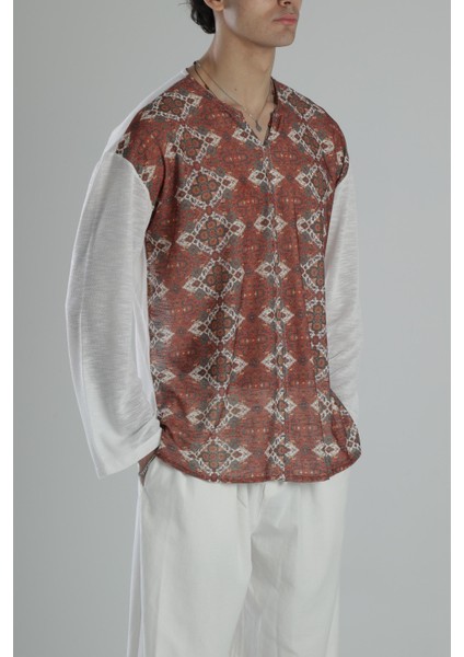 Etnik Desenli Yazlık Sweat