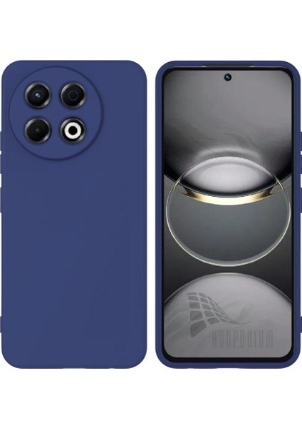 Tecno Spark 30 Pro Uyumlu Silikon Kılıf - Kamera Korumalı Esnek Pastel Renk Kapak - Lacivert