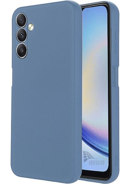 Samsung Galaxy M34 5g Uyumlu Silikon Kılıf - Kamera Korumalı Esnek Pastel Renk Kapak - Lacivert