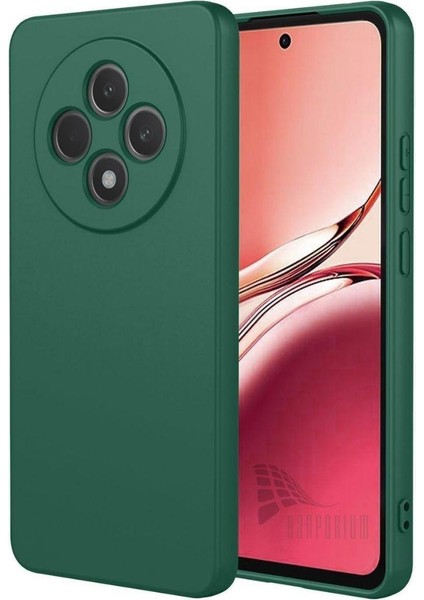 Oppo Reno 12F 5g Uyumlu Silikon Kılıf - Kamera Korumalı Esnek Pastel Renk Kapak - Yeşil