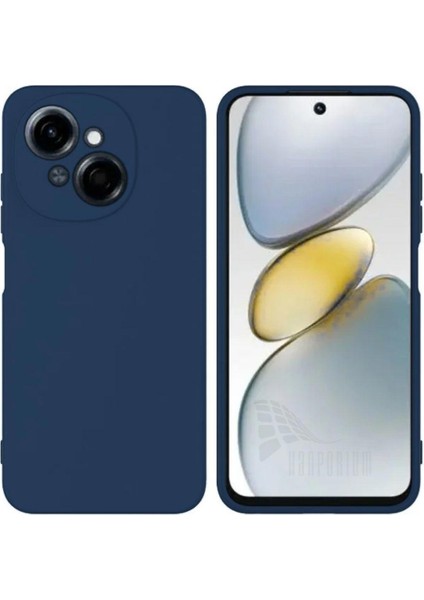 Tecno Spark Go 1 Uyumlu Silikon Kılıf - Kamera Korumalı Esnek Pastel Renk Kapak - Lacivert