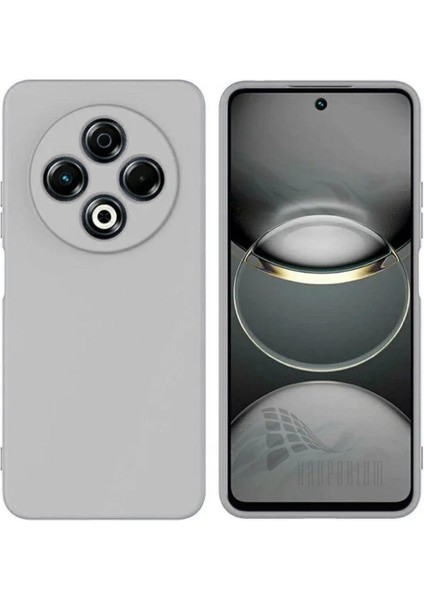 Tecno Spark 30 Uyumlu Silikon Kılıf - Kamera Korumalı Esnek Pastel Renk Kapak - Gri