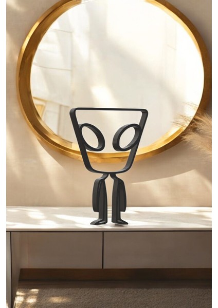 Uzaylı Line Art Figür - Minimalist Dekor & Koleksiyon, Ev Dekoru, 3D Baskı fiyatları