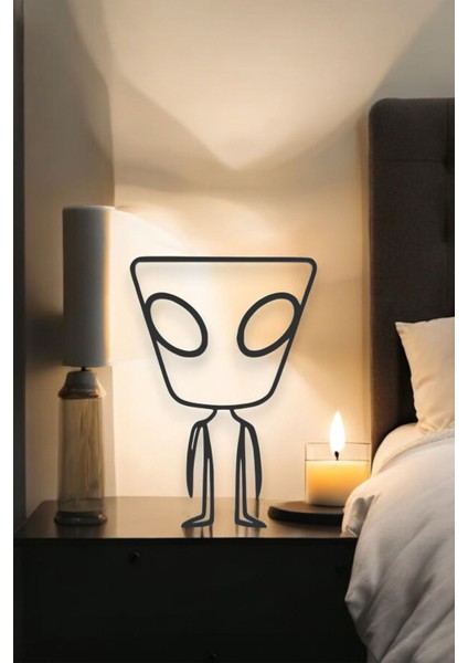 Uzaylı Line Art Figür - Minimalist Dekor & Koleksiyon, Ev Dekoru, 3D Baskı indirimleri