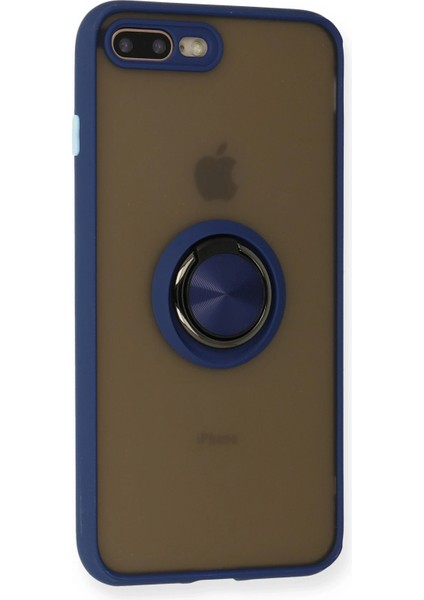 Iphone 7 Plus Kılıf Montreal Yüzüklü Silikon Kapak - Lacivert Ferrg fiyatları