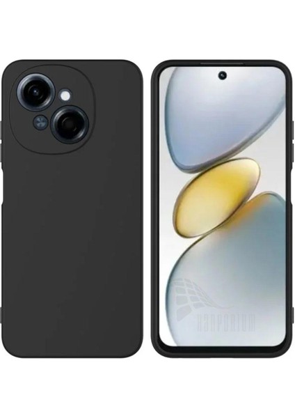 Tecno Spark Go 2025 Uyumlu Silikon Kılıf - Kamera Korumalı Esnek Pastel Renk Kapak - Siyah