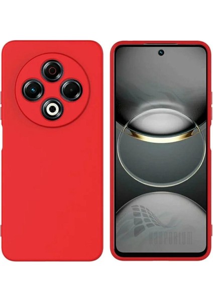 Tecno Spark 30 Uyumlu Silikon Kılıf - Kamera Korumalı Esnek Pastel Renk Kapak - Kırmızı