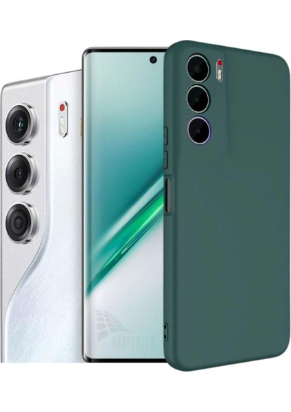 Tecno Camon 40 Cm5 Uyumlu Silikon Kılıf - Kamera Korumalı Esnek Pastel Renk Kapak - Yeşil