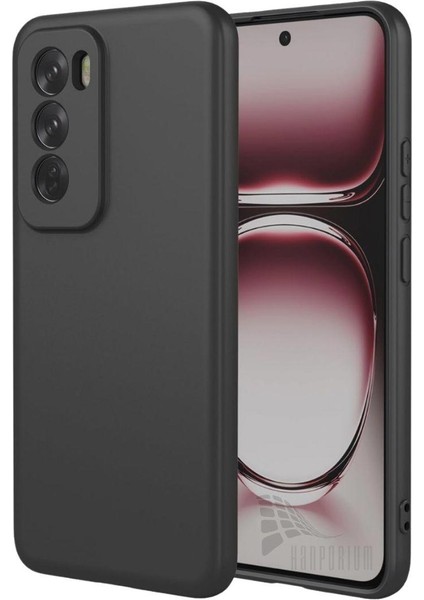 Oppo Reno 12 5g Uyumlu Silikon Kılıf - Kamera Korumalı Esnek Pastel Renk Kapak - Siyah