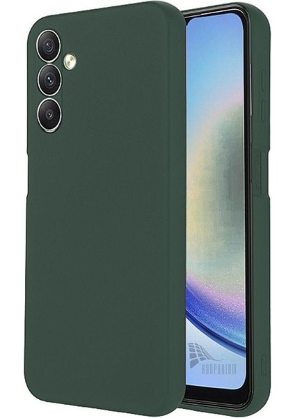 Samsung Galaxy M34 5g Uyumlu Silikon Kılıf - Kamera Korumalı Esnek Pastel Renk Kapak - Yeşil