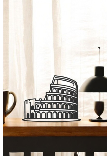 Kolezyum Line Art Figür - Minimalist Dekor & Koleksiyon, Ev Dekoru, 3D Baskı modelleri