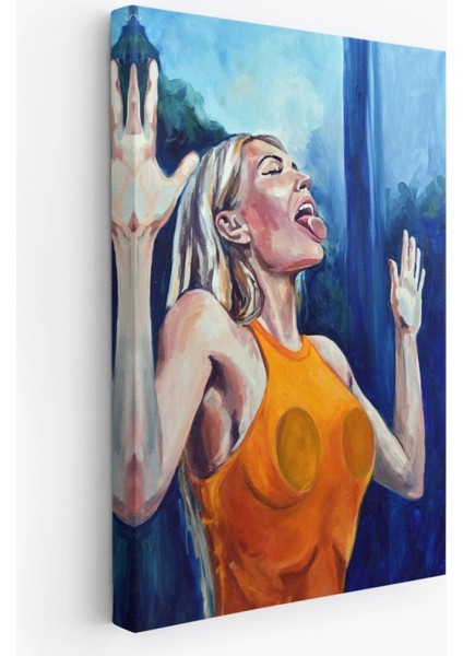 Marsilyan- Camı Yalayan Kadın Kanvas TABLOSU-5130 fiyatları