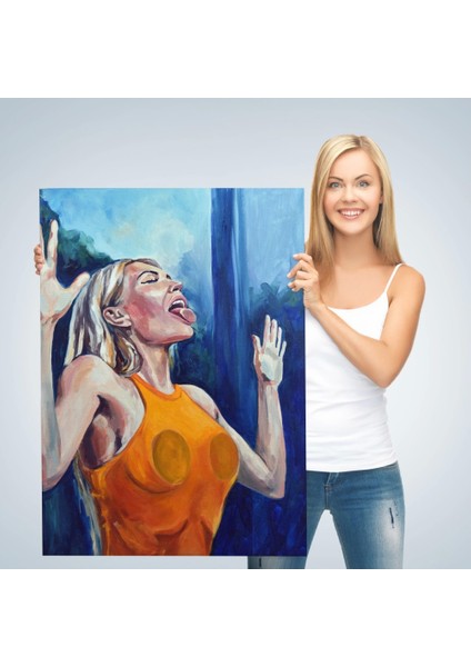 Marsilyan- Camı Yalayan Kadın Kanvas TABLOSU-5130 modelleri