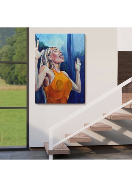 Marsilyan- Camı Yalayan Kadın Kanvas TABLOSU-5130 fırsatları