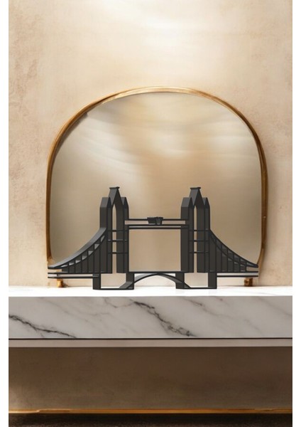 Kule Köprüsü Line Art Figür - Minimalist Dekor & Koleksiyon, Ev Dekoru, 3D Baskı