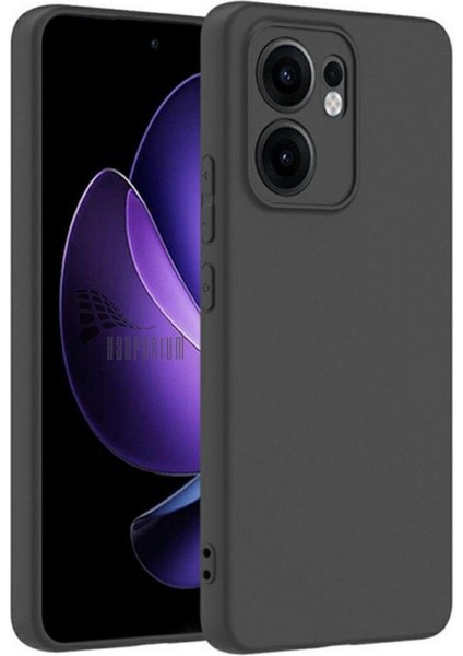 Oppo Reno 13F Uyumlu Silikon Kılıf - Kamera Korumalı Esnek Pastel Renk Kapak - Siyah