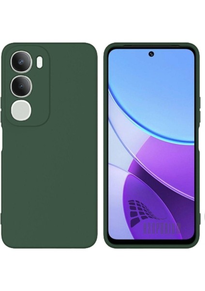 Vivo Y19S Uyumlu Silikon Kılıf - Kamera Korumalı Esnek Pastel Renk Kapak - Yeşil