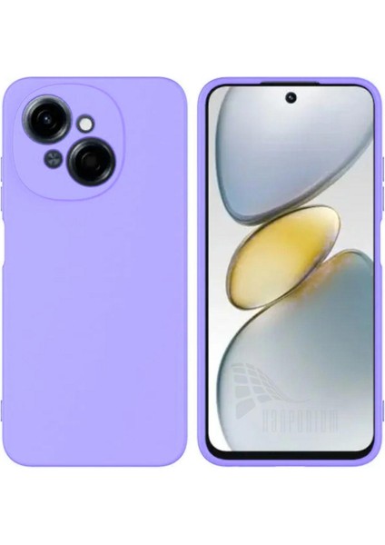 Tecno Spark Go 2025 Uyumlu Silikon Kılıf - Kamera Korumalı Esnek Pastel Renk Kapak - Lila