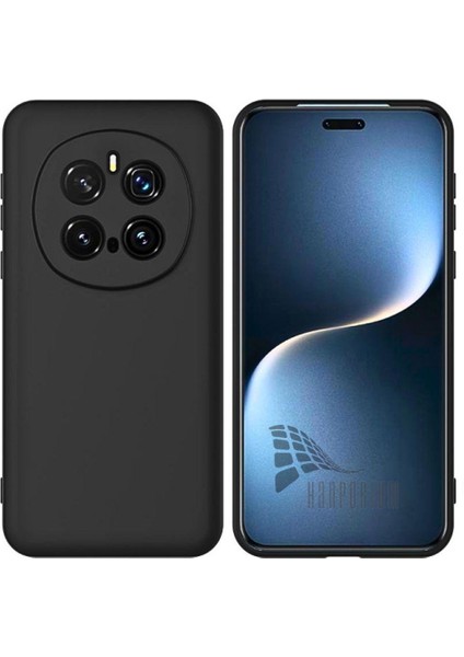 Honor Magic 7 Pro Uyumlu Silikon Kılıf - Kamera Korumalı Esnek Pastel Renk Kapak - Siyah