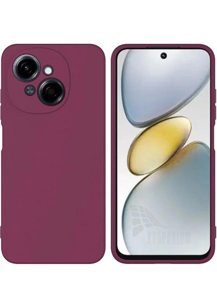 Tecno Spark Go 2025 Uyumlu Silikon Kılıf - Kamera Korumalı Esnek Pastel Renk Kapak - Mürdüm