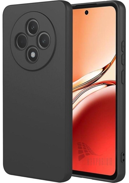 Oppo Reno 12F 5g Uyumlu Silikon Kılıf - Kamera Korumalı Esnek Pastel Renk Kapak - Siyah