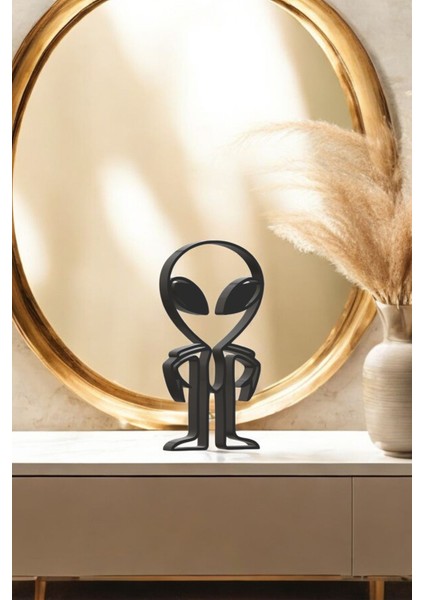 Uzaylı Line Art Figür - Minimalist Dekor & Koleksiyon, Ev Dekoru, 3D Baskı fiyatları