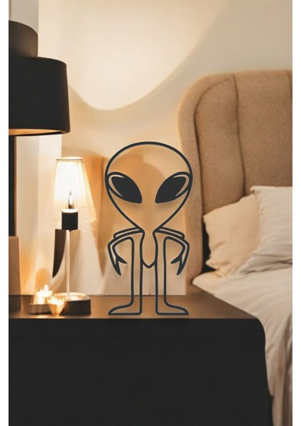 Uzaylı Line Art Figür - Minimalist Dekor & Koleksiyon, Ev Dekoru, 3D Baskı fırsatları