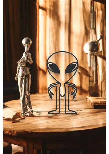 Uzaylı Line Art Figür - Minimalist Dekor & Koleksiyon, Ev Dekoru, 3D Baskı indirimleri