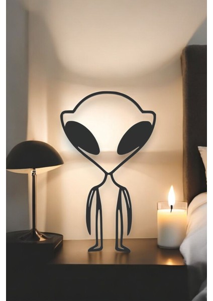 Uzaylı Line Art Figür - Minimalist Dekor & Koleksiyon, Ev Dekoru, 3D Baskı modelleri