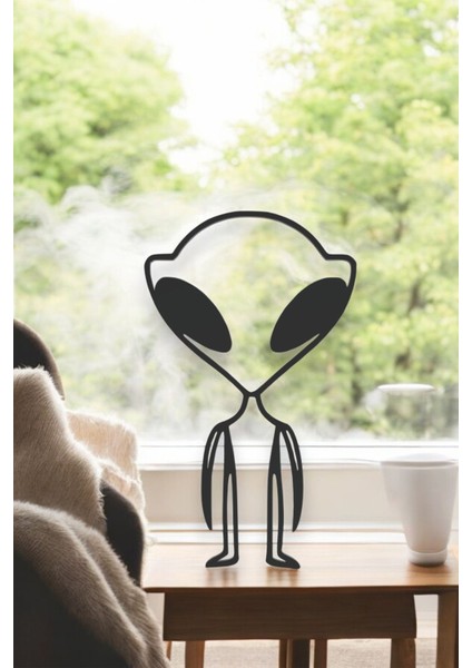 Uzaylı Line Art Figür - Minimalist Dekor & Koleksiyon, Ev Dekoru, 3D Baskı fırsatları