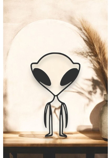 Uzaylı Line Art Figür - Minimalist Dekor & Koleksiyon, Ev Dekoru, 3D Baskı indirimleri