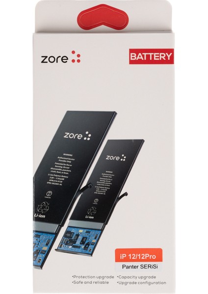 Apple iPhone 12 Pro Uyumlu Zore Panter Serisi Batarya