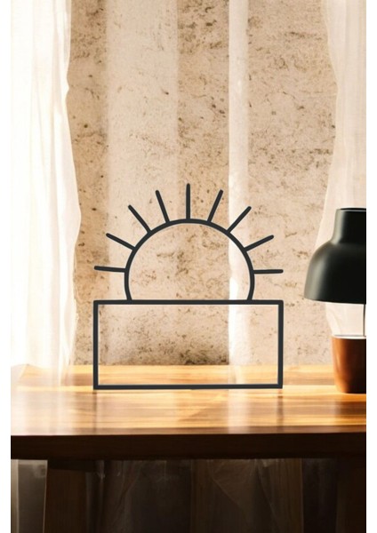 Güneş Line Art Figür - Minimalist Dekor & Koleksiyon, Ev Dekoru, 3D Baskı
