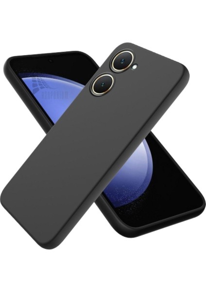 Vivo Y18 Uyumlu Silikon Kılıf - Kamera Korumalı Esnek Pastel Renk Kapak - Siyah