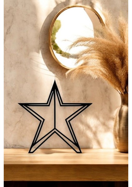 Yıldız Masaüstü Çizgi Sanatı, Line Art, Minimalist Ev Dekoru