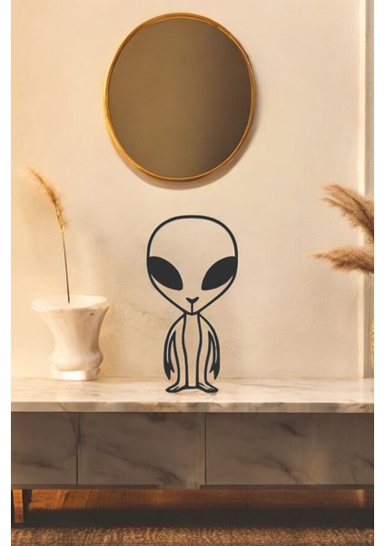 Uzaylı Line Art Figür - Minimalist Dekor & Koleksiyon, Ev Dekoru, 3D Baskı fırsatları