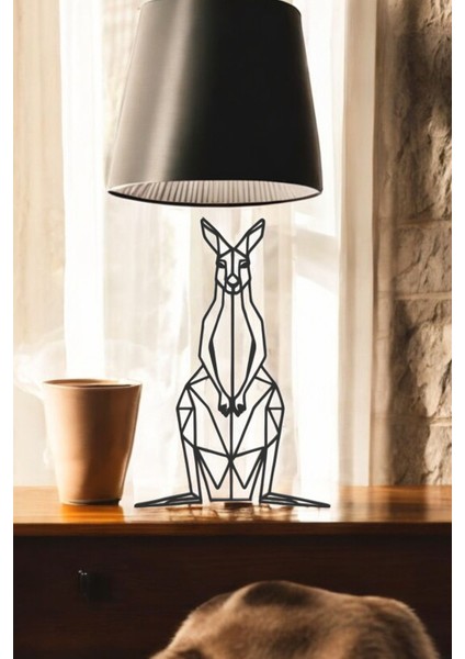 Kanguru Line Art Figür - Minimalist Dekor & Koleksiyon, Ev Dekoru, 3D Baskı