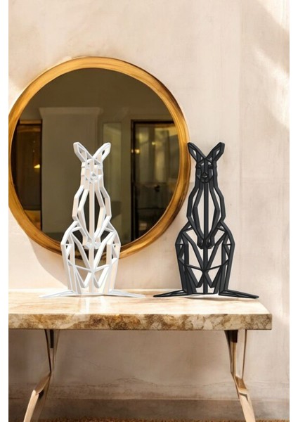 Kanguru Line Art Figür - Minimalist Dekor & Koleksiyon, Ev Dekoru, 3D Baskı fiyatları