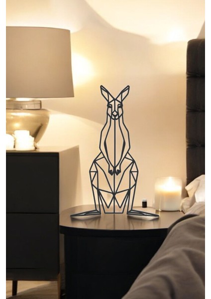 Kanguru Line Art Figür - Minimalist Dekor & Koleksiyon, Ev Dekoru, 3D Baskı modelleri