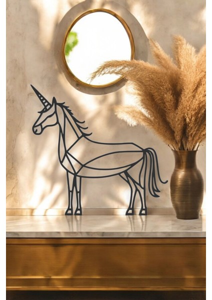 Unicorn Line Art Figür - Minimalist Dekor & Koleksiyon, Ev Dekoru, 3D Baskı modelleri
