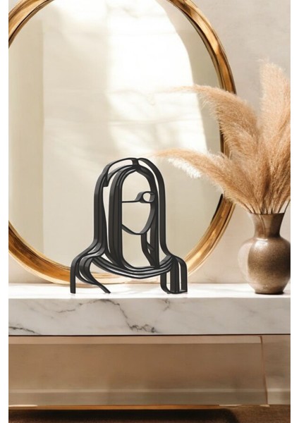 M Lisa Line Art Figür - Minimalist Dekor & Koleksiyon, Ev Dekoru, 3D Baskı fiyatları