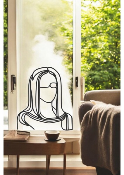 M Lisa Line Art Figür - Minimalist Dekor & Koleksiyon, Ev Dekoru, 3D Baskı fırsatları