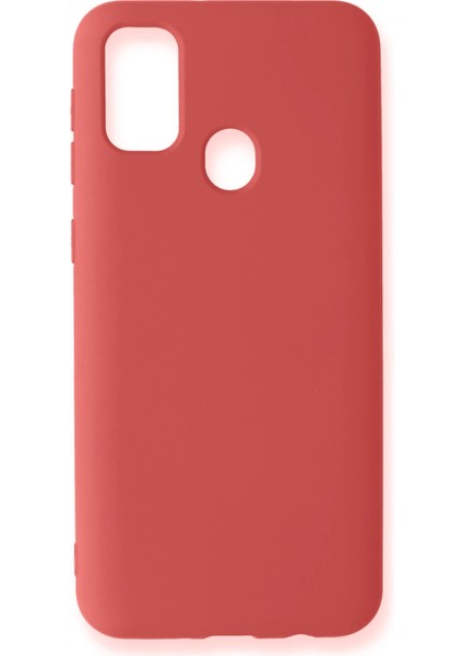 Samsung Galaxy M31 Kılıf Nano Içi Kadife Silikon - Kiremit Ferrg