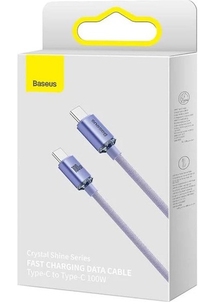 Crystal Shine 100W Type-C To Type-C 2m – Macbook, iPhone 15/16, Android, Telefon, Tablet ve Laptop Şarj Data Kabl modelleri