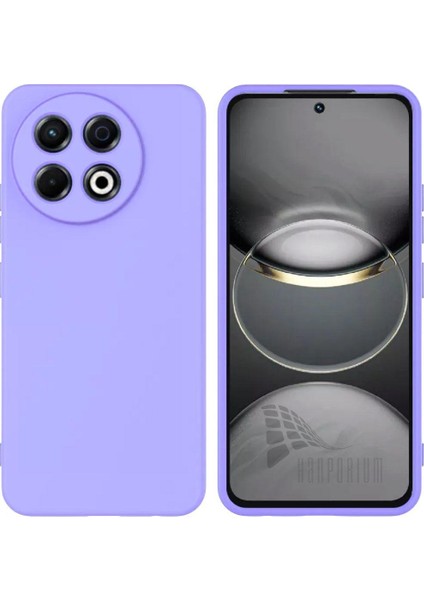 Tecno Spark 30 Pro Uyumlu Silikon Kılıf - Kamera Korumalı Esnek Pastel Renk Kapak - Lila