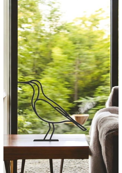 Kuş Line Art Figür - Minimalist Dekor & Koleksiyon, Ev Dekoru, 3D Baskı