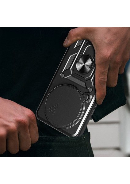 Xiaomi Redmi Note 14 Pro Plus Uyumlu Kılıf Magnetik Standlı Kamera Korumalı Zore Sürgülü Vega Kapak fiyatları